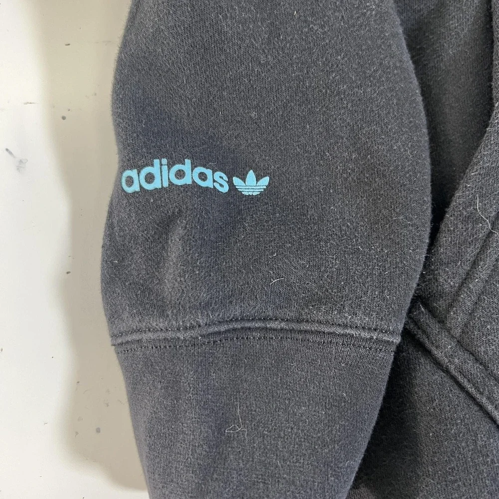 Adidas Hoodie Mens Large Trefoil Peace Sign‎ Graphic Pullover Sweatshirt